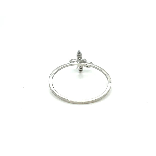 White Gold Butterfly Ring With Diamonds