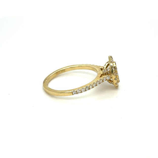 Yellow Gold Marquise Shaped Diamond Ring