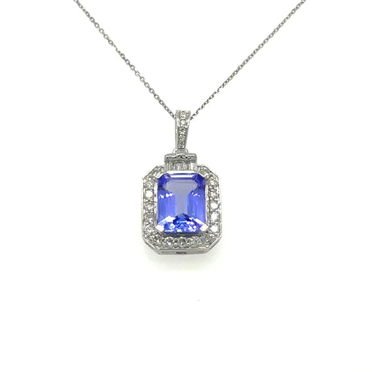 Tanzanite Pendant With Diamonds