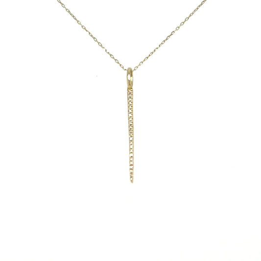 Spike Pendant With Diamonds 14kt Yellow Gold