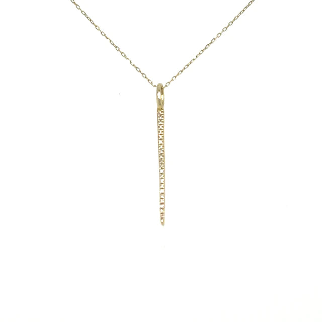 Spike Pendant With Diamonds 14kt Yellow Gold