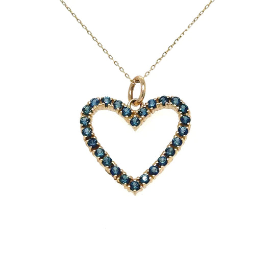 Heart Pendent With Sapphire