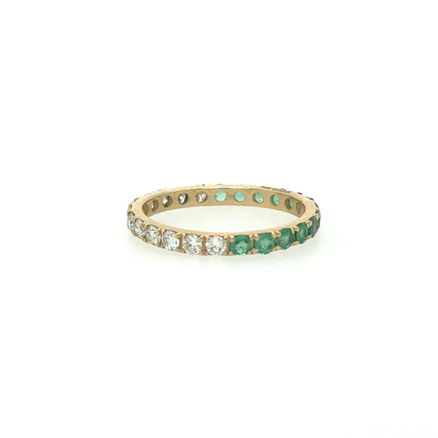 Yellow Gold Emerald Ring With Diamonds