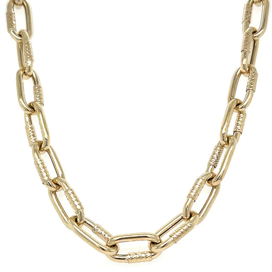 14kt Yellow Gold Paperclip 18" Necklace