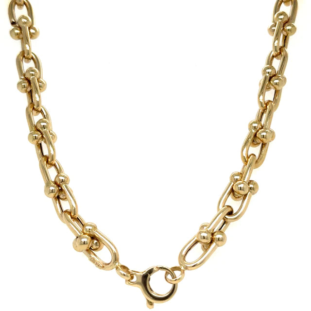 14kt Yellow Gold U-link 18" Necklace