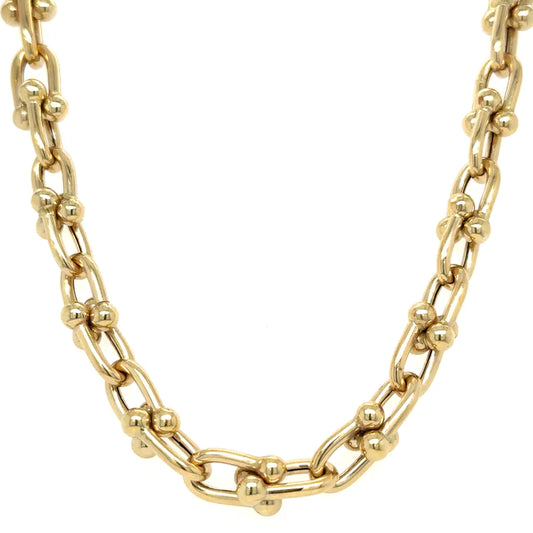 14kt Yellow Gold U-link 18" Necklace