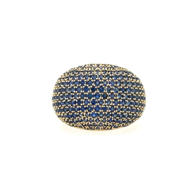 Yellow Gold Blue Sapphire Ring