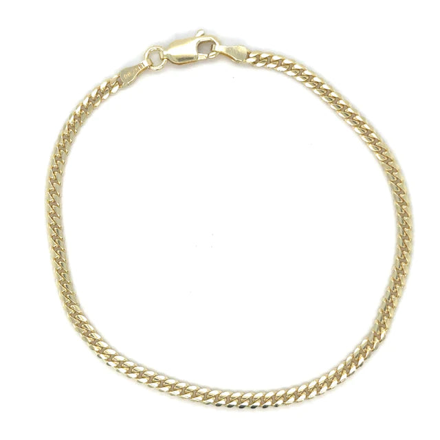 14kt Yellow Gold Cuban Bracelet 7"