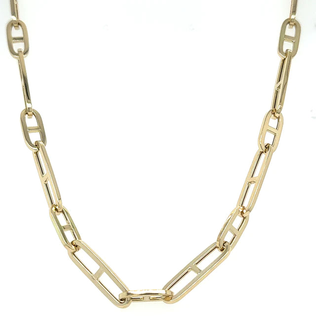 14kt Yellow Gold Paperclip 18" Necklace
