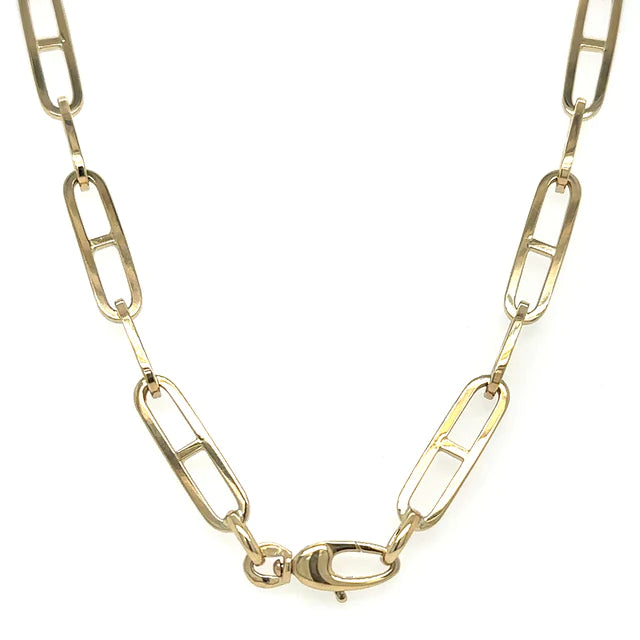 14kt Yellow Gold Paperclip 18" Necklace
