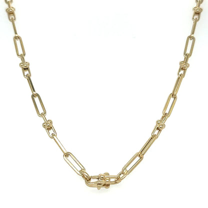 14kt Yellow Gold Paperclip 18" Necklace