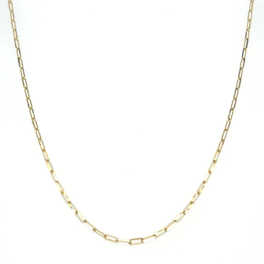 14kt Yellow Gold Paperclip 16" Necklace