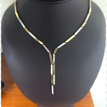 14kt Yellow Gold Mother of Pearl 16" Necklace