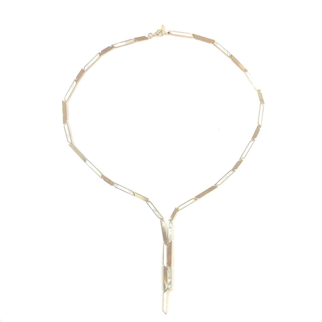14kt Yellow Gold Mother of Pearl 16" Necklace