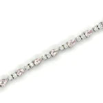 18kt White Gold Morganite and Diamonds Bracelet