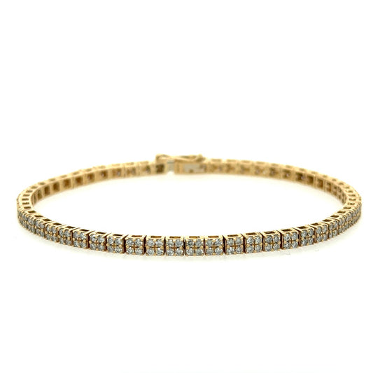 14kt Yellow Gold Bracelet With Diamonds