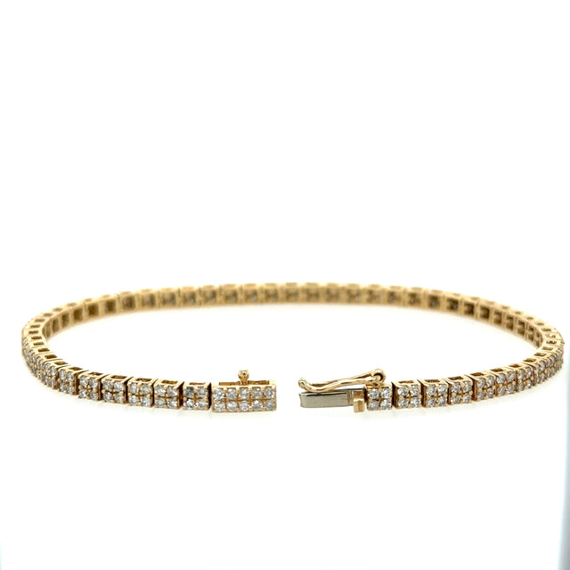 14kt Yellow Gold Bracelet With Diamonds
