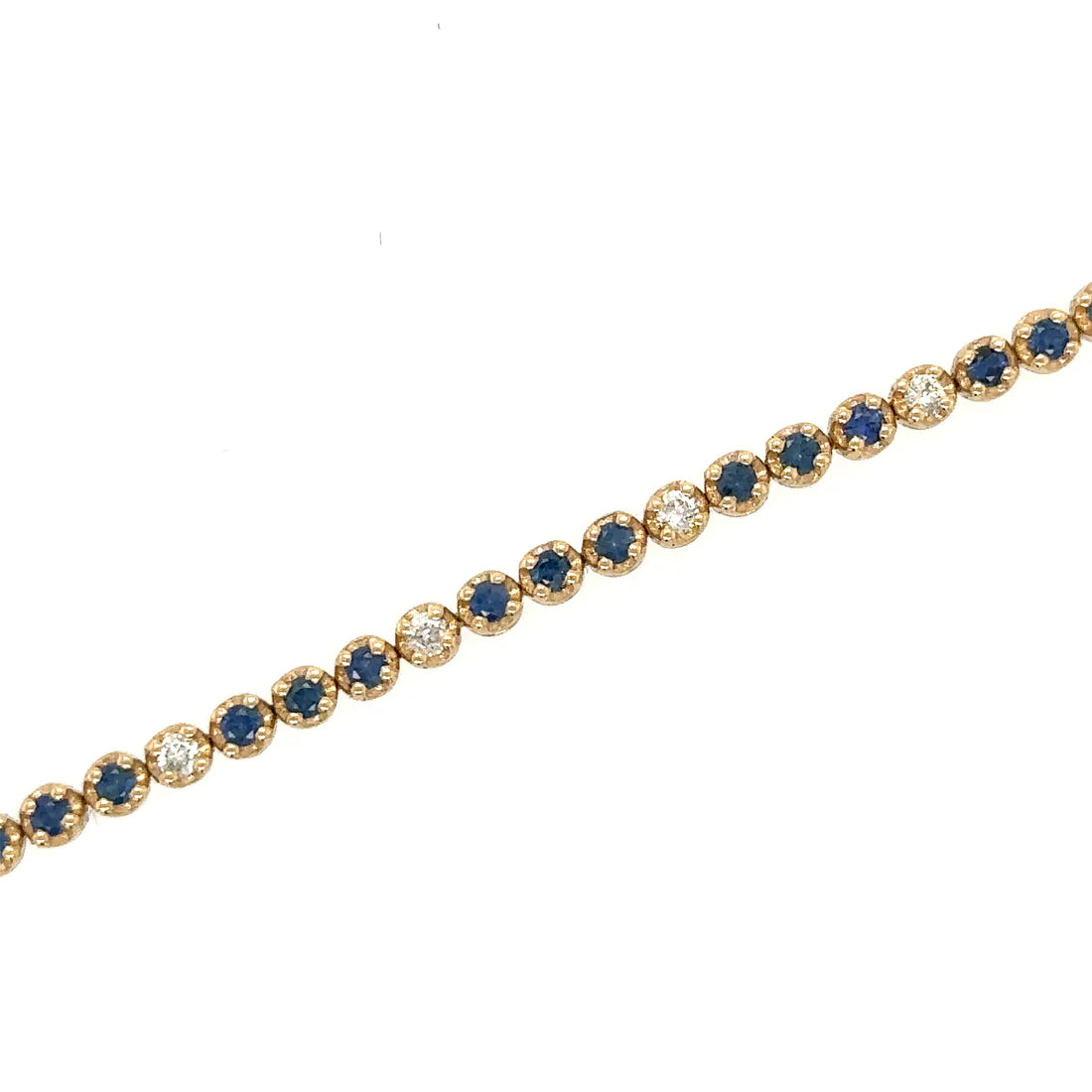 14kt Yellow Gold Sapphire and Diamonds Bracelet